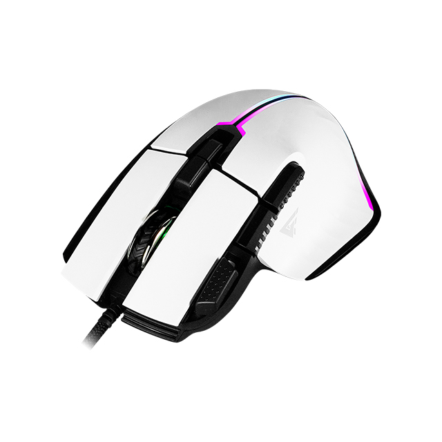 Mouse GameFactor MOG602-WH | Blanco | Alámbrico | RGB | 19,000 DPI | PIXART 3370 | 8 Botones - MOG602-WH