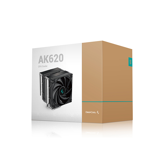 Disipador para CPU DeepCool AK620, 120mm, 28 dBA, 500-1850 RPM, Doble Torre, Soporte Universal - R-AK620-BKNNMT-G
