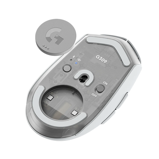 Mouse Gamer Logitech G309 Lightspeed, Inalámbrico, Óptico, 25.600DPI, Bluetooth, Blanco - 910-007206