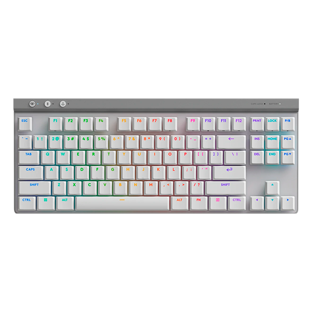 Teclado Gamer Logitech G515 Lightspeed TKL,  Mecánico, Inalámbrico, Bluetooth, Blanco, Inglés - 920-012535