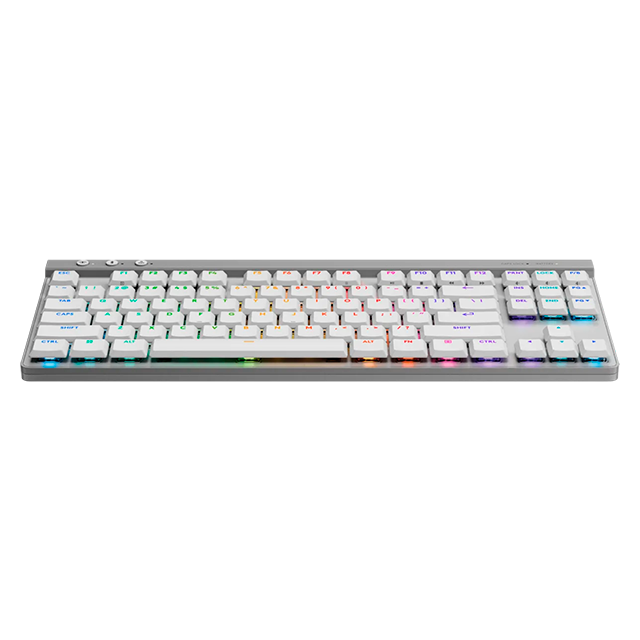 Teclado Gamer Logitech G515 Lightspeed TKL,  Mecánico, Inalámbrico, Bluetooth, Blanco, Inglés - 920-012535