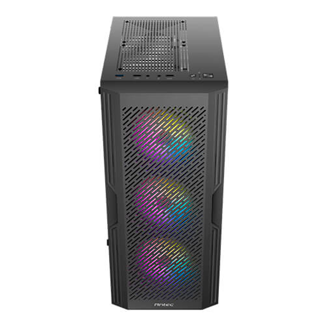 Gabinete Antec AX20 Elite, 4 Ventiladores RGB, Panel de Malla y Vidrio Templado, ATX/M-ATX/ITX