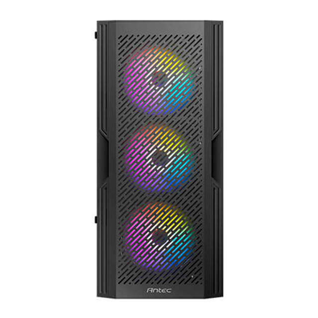 Gabinete Antec AX20 Elite, 4 Ventiladores RGB, Panel de Malla y Vidrio Templado, ATX/M-ATX/ITX
