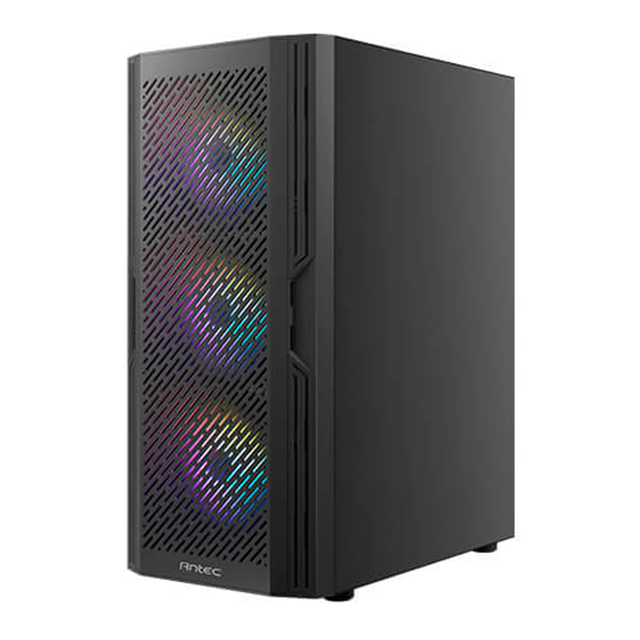Gabinete Antec AX20 Elite, 4 Ventiladores RGB, Panel de Malla y Vidrio Templado, ATX/M-ATX/ITX
