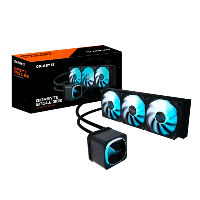 Enfriamiento Líquido Gigabyte Eagle 360, AIO 360 mm, ARGB, compatible Intel y AMD, negro – GP-GIGABYTE EAGLE 360