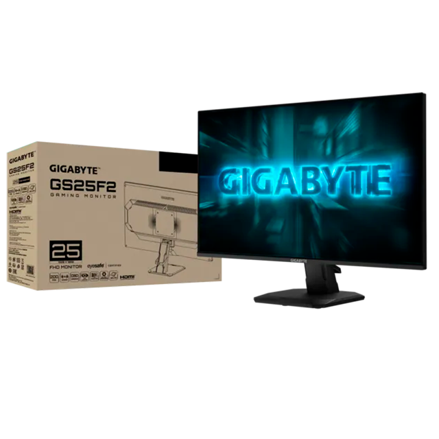 Monitor Gaming Gigabyte GS25F2A, 24.5", Full HD 1920×1080, 240 Hz, SS IPS, 0.5 ms, FreeSync Premium, HDMI/DisplayPort – GS25F2A