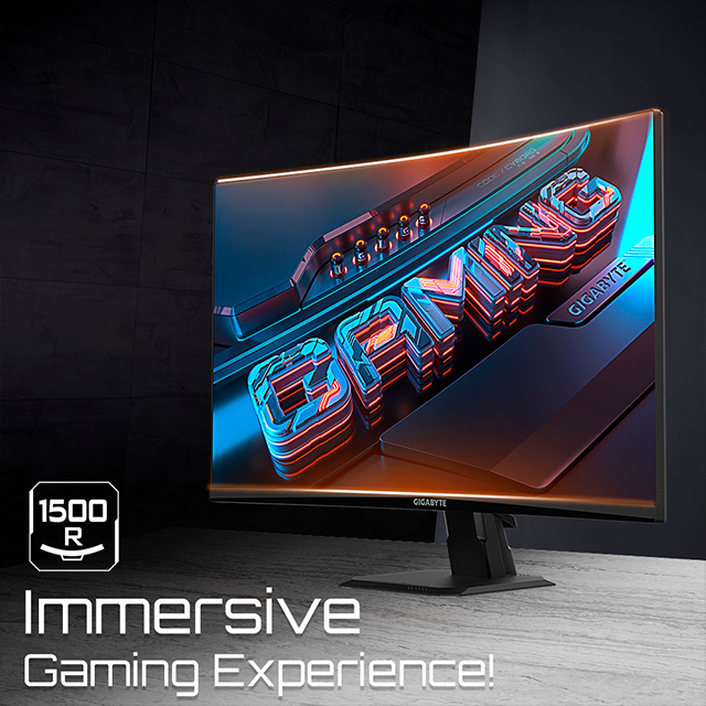 Monitor Gamer Curvo Gigabyte GS27FC, 27″ FHD, 180Hz, FreeSync, HDMI/DP, Negro – GS27FC US