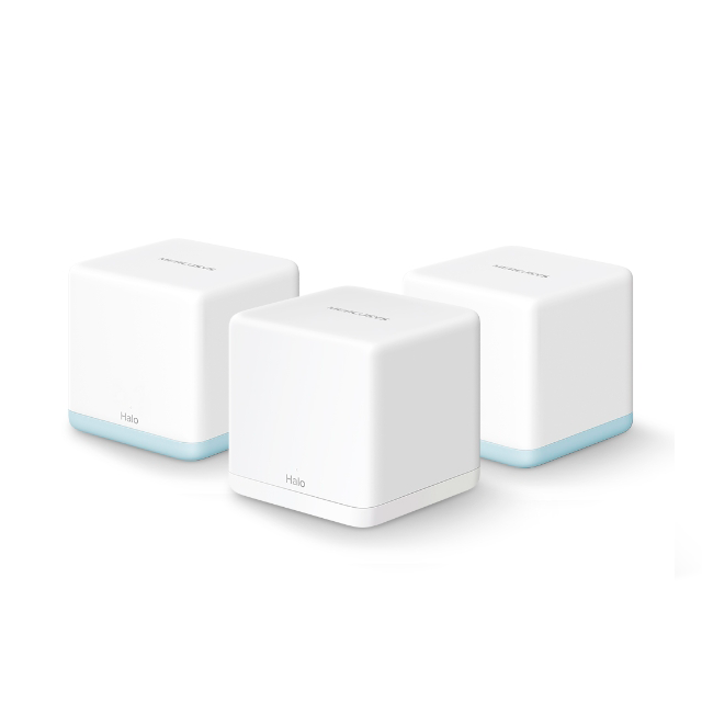Sistema Wi-Fi Mesh Mercusys Halo H32G, AC1200 de Doble Banda, 3 Unidades, Cobertura para todo el Hogar
