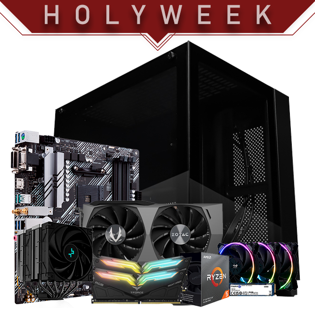 PC Gamer Holyweek | AMD Ryzen 5 5500 | 16GB 3200Mhz | RTX 4060 | 1TB NVMe M.2