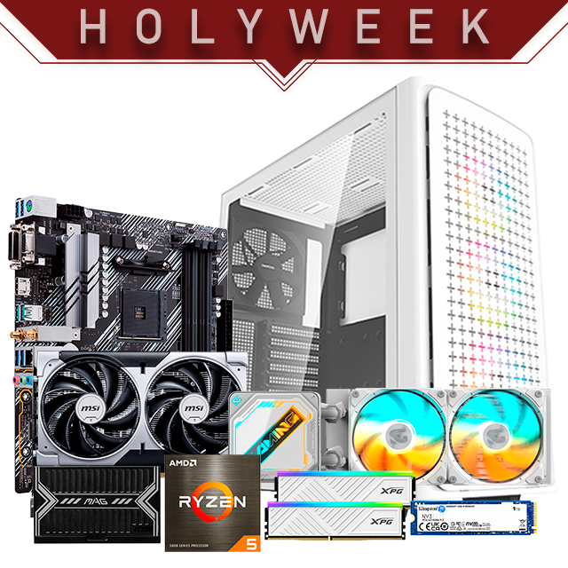 PC Gamer Holyweek | AMD Ryzen 5 5500 | 16GB 3200Mhz | RTX 5060 | 1TB NVMe M.2
