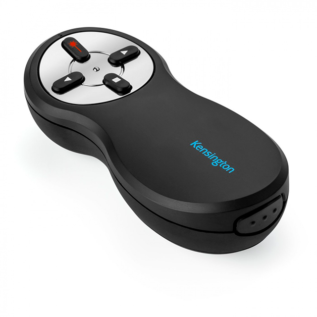 Presentador Inalámbrico Kensington con Láser Rojo, 4 Botones, 2.4 GHz, Alcance de 20 m, Receptor USB, Negro – K33374USB