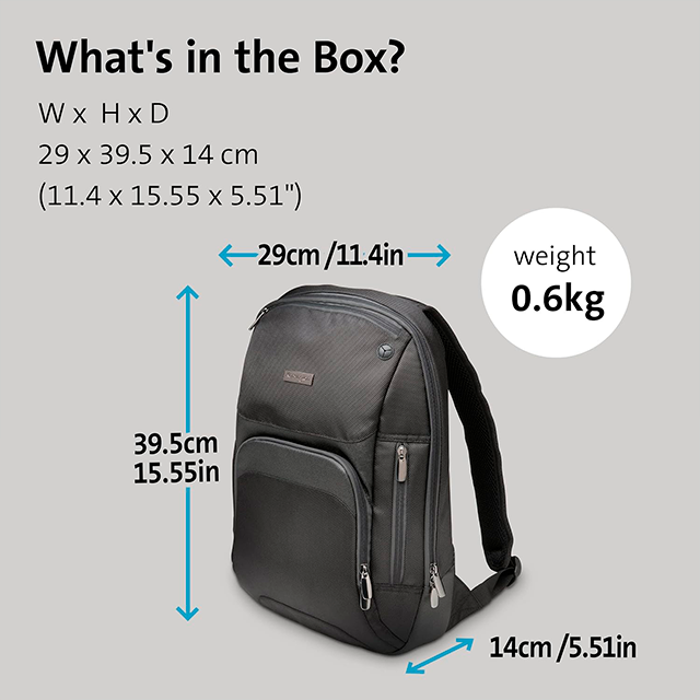 Mochila Kensington Triple Trek para Laptop de hasta 14", Poliéster 1680D, Compartimentos Acolchados, Cremalleras Reflectantes, Negro – K62591AM