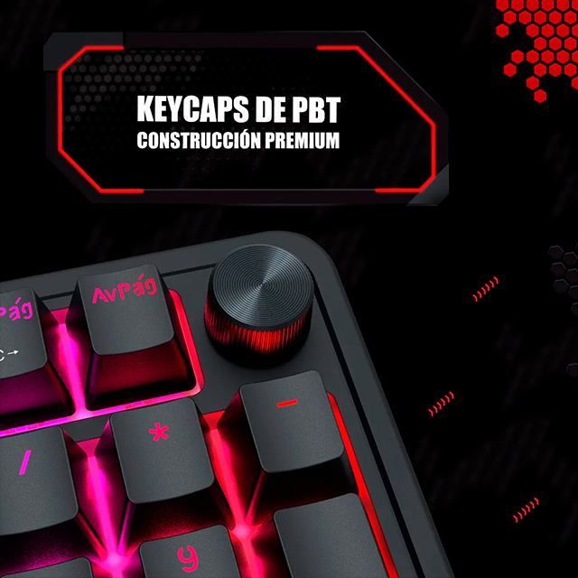 Teclado Mecánico EISA Magnetic Black K686RBG-M-SP, 96%, alámbrico, switches magnéticos, 8K Hz, RGB, español – K686RBG-M-SP