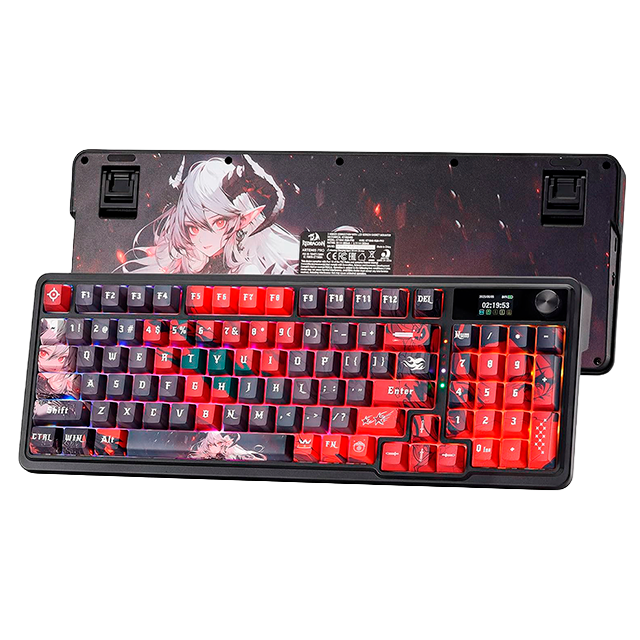 Teclado Mecánico EISA Artemis Pro K719AK-RGB-PRO, alámbrico/inalámbrico (BT/2.4GHz), switches lineales, pads absorbentes, RGB, inglés – K719AK-RGB-PRO