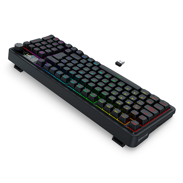 Teclado Mecánico EISA LCD Pro K719RGB-PRO SP, 95%, pantalla LCD, triple conexión, rueda de control, Yolk Switch, gasket, español – K719RGB-PRO SP