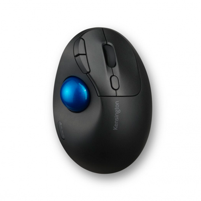 Trackball Inalámbrico Kensington Pro Fit Ergo TB450, Bluetooth LE, 2.4 GHz, 400–1600 DPI, 7 Botones, Diseño Ergonómico 45°, Negro – K72194WW