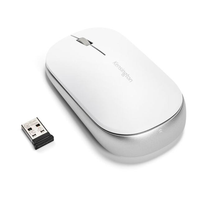 Mouse Inalámbrico Kensington SureTrack Dual, Bluetooth 5.0, 2.4 GHz, 4000 DPI, 3 Botones, Ambidiestro, Blanco – K75353WW