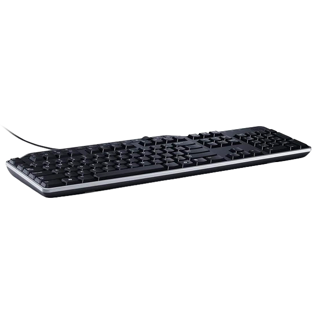 Teclado Dell KB522, alámbrico, USB, QWERTY, 104 teclas, 2 puertos USB, negro – KB522-BK-LTN