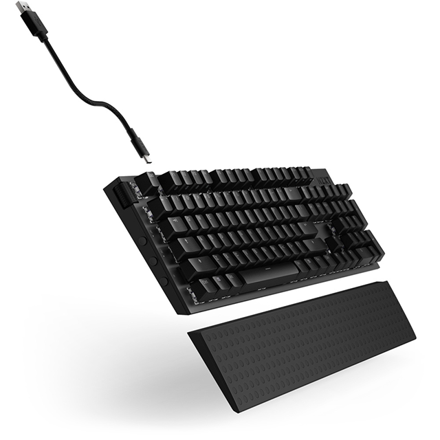 Teclado Gamer NZXT Function 2 RGB, Mecánico, Switch Óptico, Alámbrico, USB, Negro, Inglés - KB-001NB-US