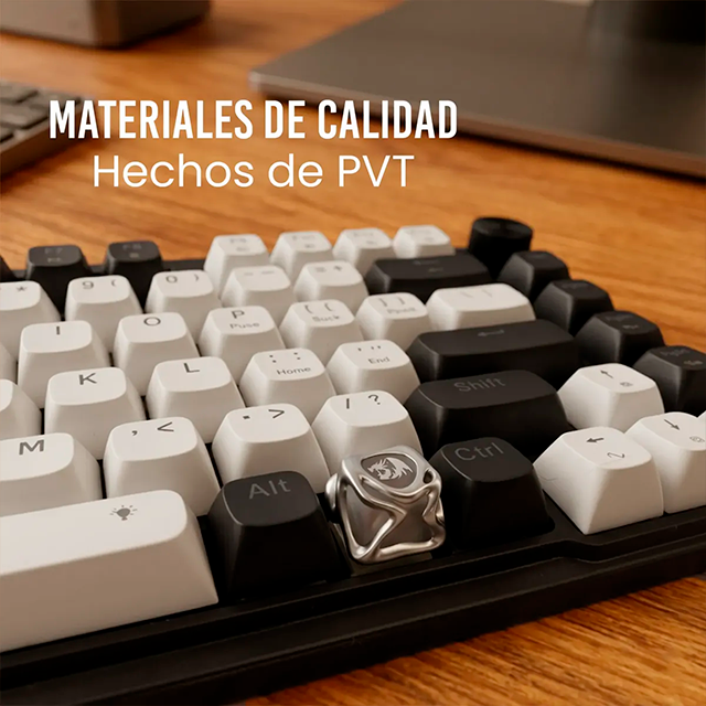 Keycap Redragon para una tecla, transparente con plateado
