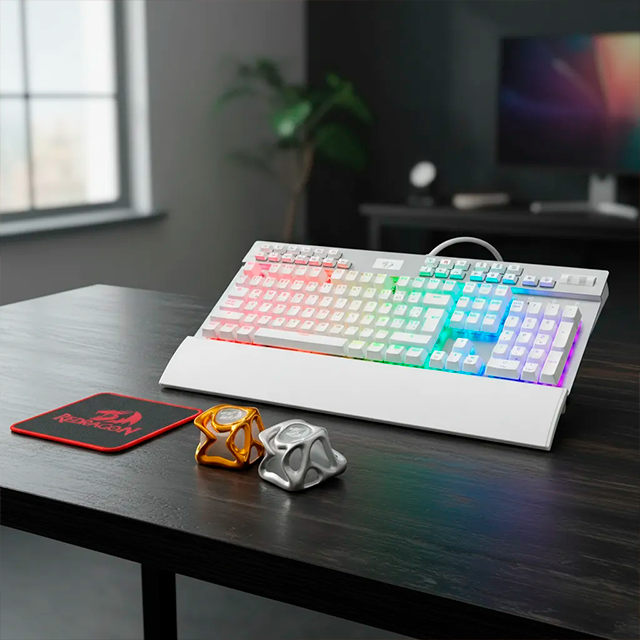 Keycap Redragon para una tecla, transparente con plateado