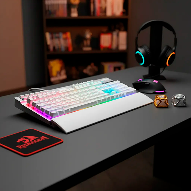 Keycap Redragon para una tecla, transparente con plateado