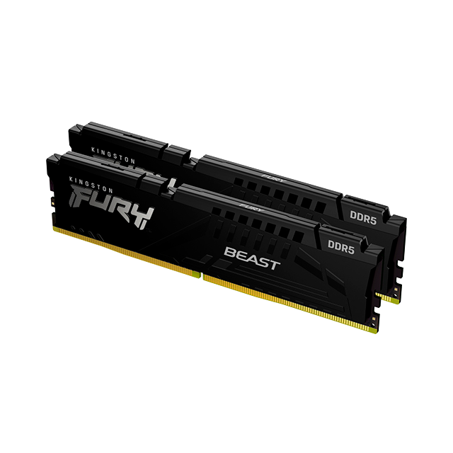 Memoria RAM Kingston Fury Beast Black DDR5, 32GB (2×16GB), 5200 MHz, CL40 – KF552C40BBK2-32