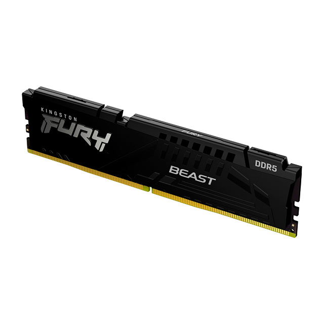 Memoria RAM Kingston FURY Beast DDR5 32 GB Tray, 5600 MT/s, CL40, Intel XMP 3.0, 1.25 V, Negro – KF556C40BB-32