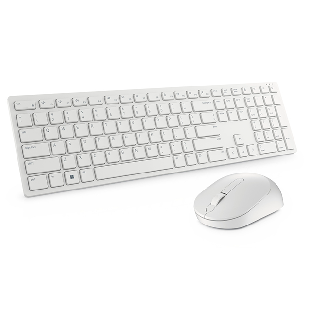 Combo de Teclado y Mouse Inalámbrico Dell Pro KM5221W, 2.4 GHz, Español QWERTY, Mouse 4000 DPI, AES 128-bit, Programable, Blanco – KM5221W