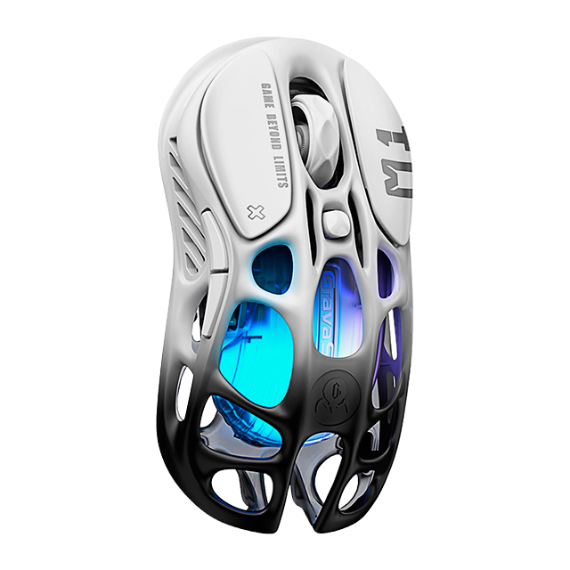 Mouse Gamer Inalámbrico GravaStar Mercury M1 Pro, 26,000 DPI, PAW3395, 2.4 GHz/Bluetooth/USB-C, RGB, Gradient Black – GRAVASTAR M1 PRO_GBLK