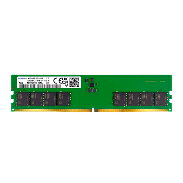 Memoria RAM Samsung 32GB DDR5 4800MHz, CL40, UDIMM, 1.1V, Non-ECC – M323R4GA3BB0-CQK0D