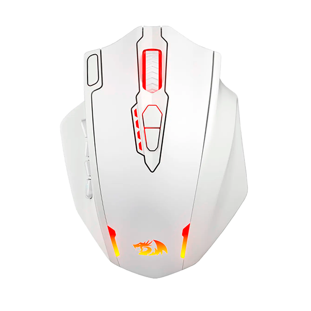 Mouse Gamer Inalámbrico Redragon Impact Elite White, 16,000 DPI, PixArt PAW3335, 1000 Hz, 16 Botones Programables, 2.4 GHz, USB-C, RGB – M913W