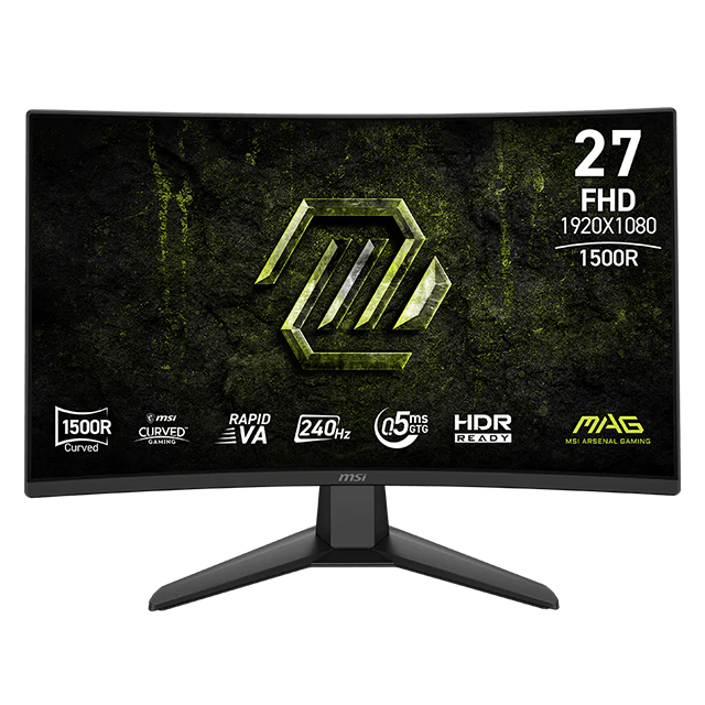 Monitor Gaming MSI MAG 274CF X24, 27", Curvo, Full HD 1920×1080, 240 Hz, Rapid VA, 0.5 ms, FreeSync Premium, HDMI/DisplayPort – MAG 274CF X24
