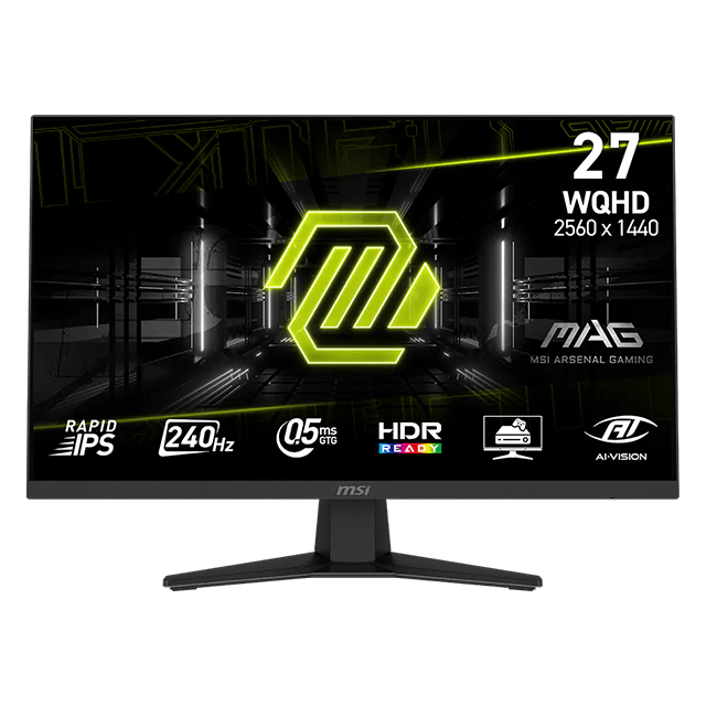 Monitor Gaming MSI MAG 274QF X24, 27", WQHD 2560×1440, 240 Hz, Rapid IPS, 0.5 ms, FreeSync Premium, HDMI/DisplayPort – MAG 274QF X24