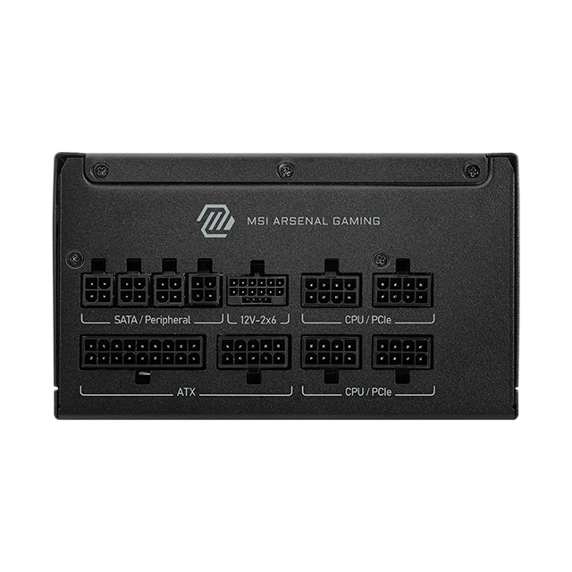 Fuente de Poder MSI MAG A850GLS, 850W, 80+ Gold, PCIe 5.0, ATX 3.0, totalmente modular – MAG A850GLS PCIE5
