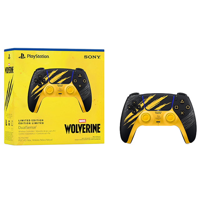 Control Inalámbrico PlayStation DualSense Edición Limitada Marvel’s Wolverine Battle Yellow, Gatillos Adaptativos, Bluetooth, USB-C