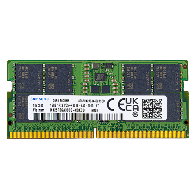 Memoria RAM Samsung 16GB DDR5 4800MHz, SO-DIMM, CL40, 1Rx8, 1.1V – M425R2GA3BB0-CQK0D