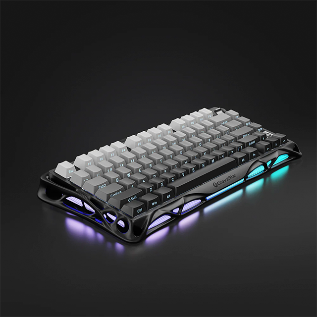 Teclado Mecánico Gamer GravaStar Mercury K1, 75%, inalámbrico, Gradient Black – GS K1_GBLK