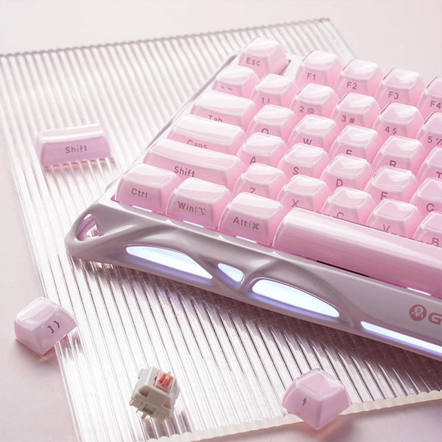 Teclado Mecánico Gamer GravaStar Mercury K1 Special Edition, 75%, inalámbrico, Sakura Pink – GS K1_P_PNK