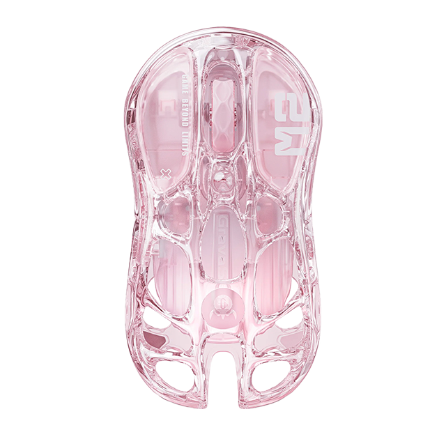 Mouse Gamer Inalámbrico GravaStar Mercury M2 Crystal Rose, 26,000 DPI, PAW3395, 1000 Hz, Bluetooth 5.1, 2.4 GHz, USB-C, RGB – GRAVASTAR M2_XTAL_PNK