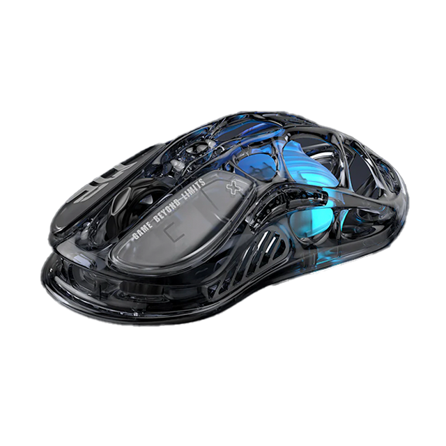Mouse Gamer Inalámbrico GravaStar Mercury M2, Transparent Black – GRAVASTAR M2_XTAL_BLK