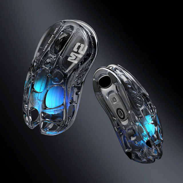 Mouse Gamer Inalámbrico GravaStar Mercury M2, Transparent Black – GRAVASTAR M2_XTAL_BLK