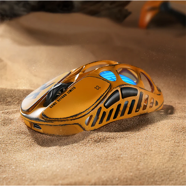 Mouse Gamer Inalámbrico GravaStar Mercury X Pro Special Edition, 8K Dongle, Battle-Worn Yellow – GS X PRO_YLW