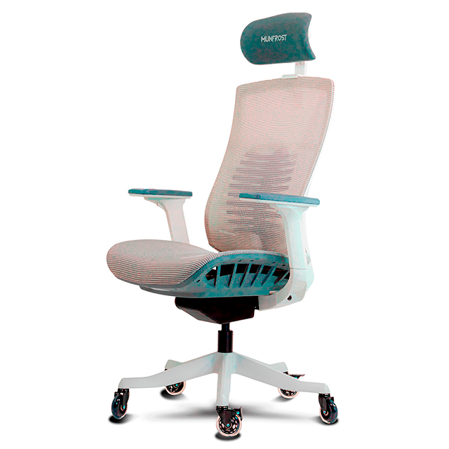 Silla Gamer Munfrost NASH, Blanco, Soporte Lumbar, Brazos 3D, Ruedas Tipo Patín, Hasta 180 kg – MFMSIN1W