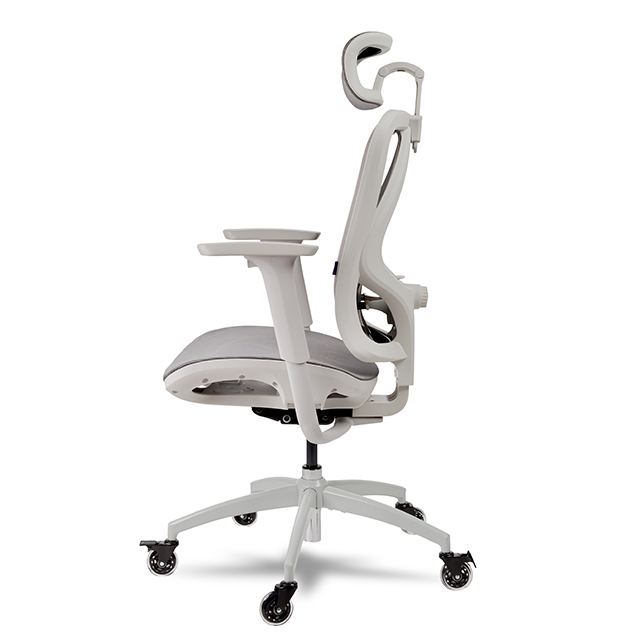 Silla Gamer Munfrost NEXUS, Gris con Blanco, Reclinable, Soporte Lumbar, Ruedas Tipo Patín, Pistón Clase 4, Hasta 180 kg – MFMSIN2W