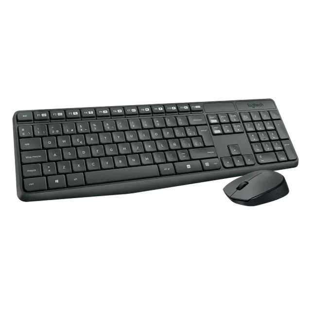 Combo de Teclado y Mouse Logitech MK235, Inalámbrico, Español, USB - 920-007901