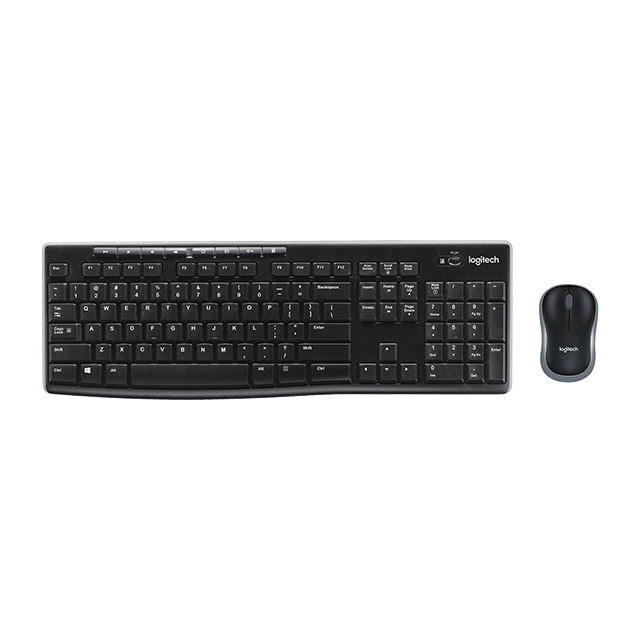 Combo de Teclado y Mouse Logitech MK270, Inalámbrico, Español, USB, Negro - 920-004432