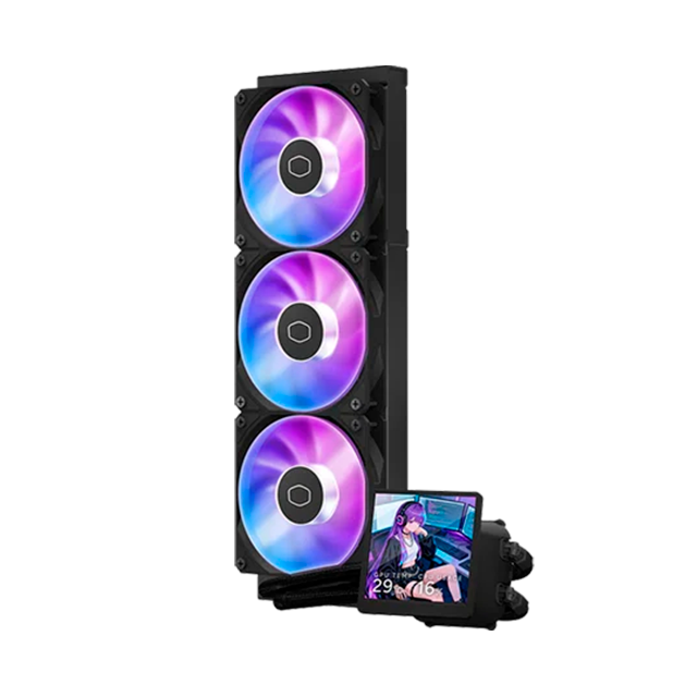 Enfriamiento Líquido Cooler Master MasterLiquid Core LCD 360, AIO 360 mm, pantalla LCD 4", ARGB, negro – MLX-D36M-A18PA-RL