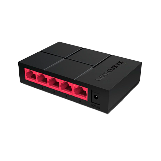 Switch de Escritorio MERCUSYS MS105G, 5 Puertos Gigabit, 10/100/1000 Mbps, No Administrable, Plug and Play – MS105G
