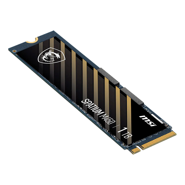 Unidad de Estado Solido SSD MSI Spatium M450, 500GB, NVMe M.2 2280, PCIe 4.0, 3600 MB/s lectura, 2300 MB/s escritura – SPATIUM M450 500GB 